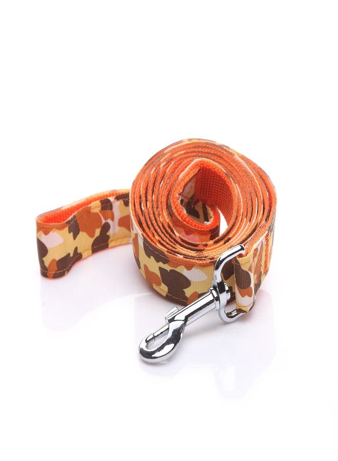 Taida Heavy Duty Dog Leash, 4 FT/ 6 FT/ 10 FT Long, 1 Inch Wide, Nylon Camouflage Dog Leash for Small and Medium Dogs (Orange, 10 FT) - Image 1